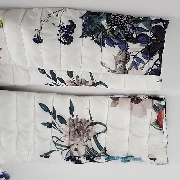 Point Zero Ultralight Women's Puffer Hooded Jacket White Floral Print Size M - Picture 8 of 16